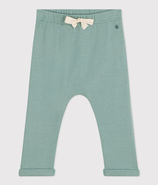 broek in dikke jersey voor baby's groen PAUL