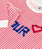 Pyjama rayé en velours enfant rouge MARSHMALLOW/blanc CORRIDA