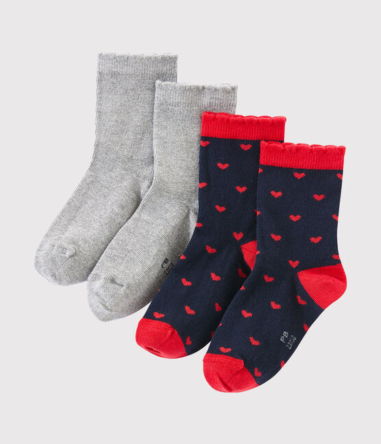 Lot de 2 paires de chaussettes colorées et à motif variante 1