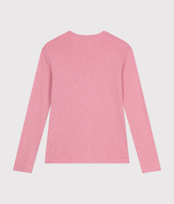 L'ICONIQUE, T-shirt voor dames met cocottesteek in katoen roze ROSELINE CHINE