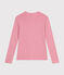 L'ICONIQUE, T-shirt voor dames met cocottesteek in katoen roze ROSELINE CHINE