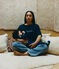 Tee-shirt allaitement Tajinebanane x Petit Bateau bleu SMOKING