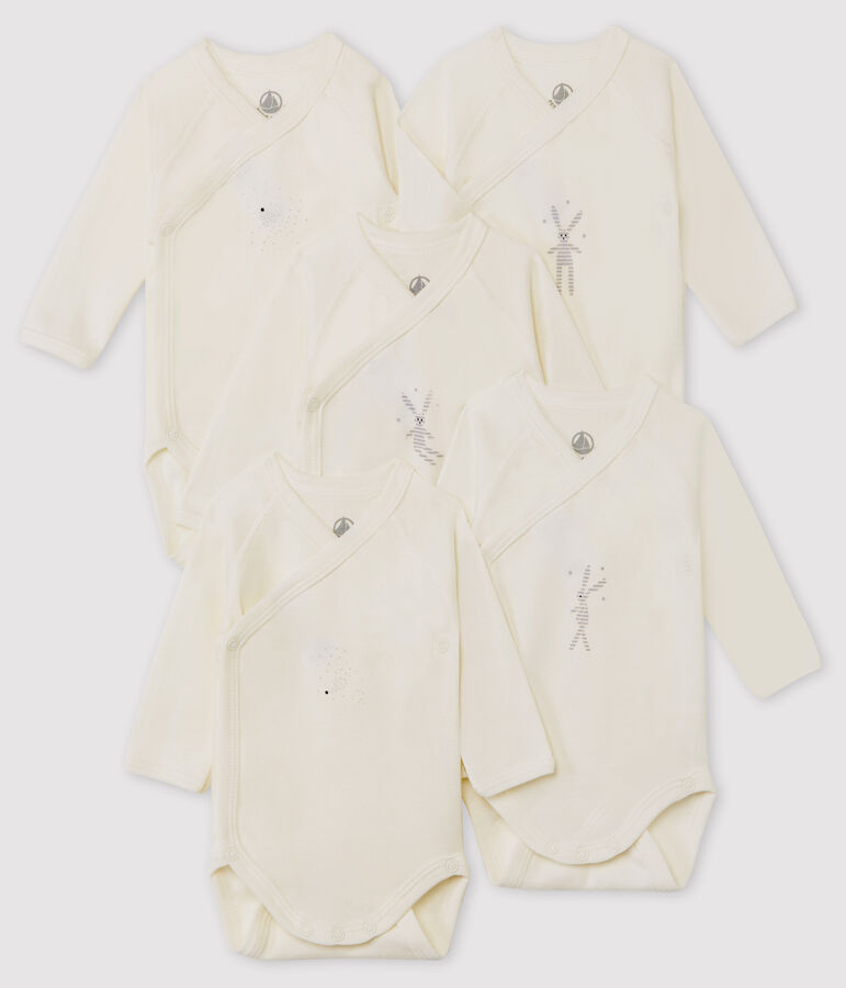 Set van 5 rompertjes pasgeborenen lange mouwen baby variante 1