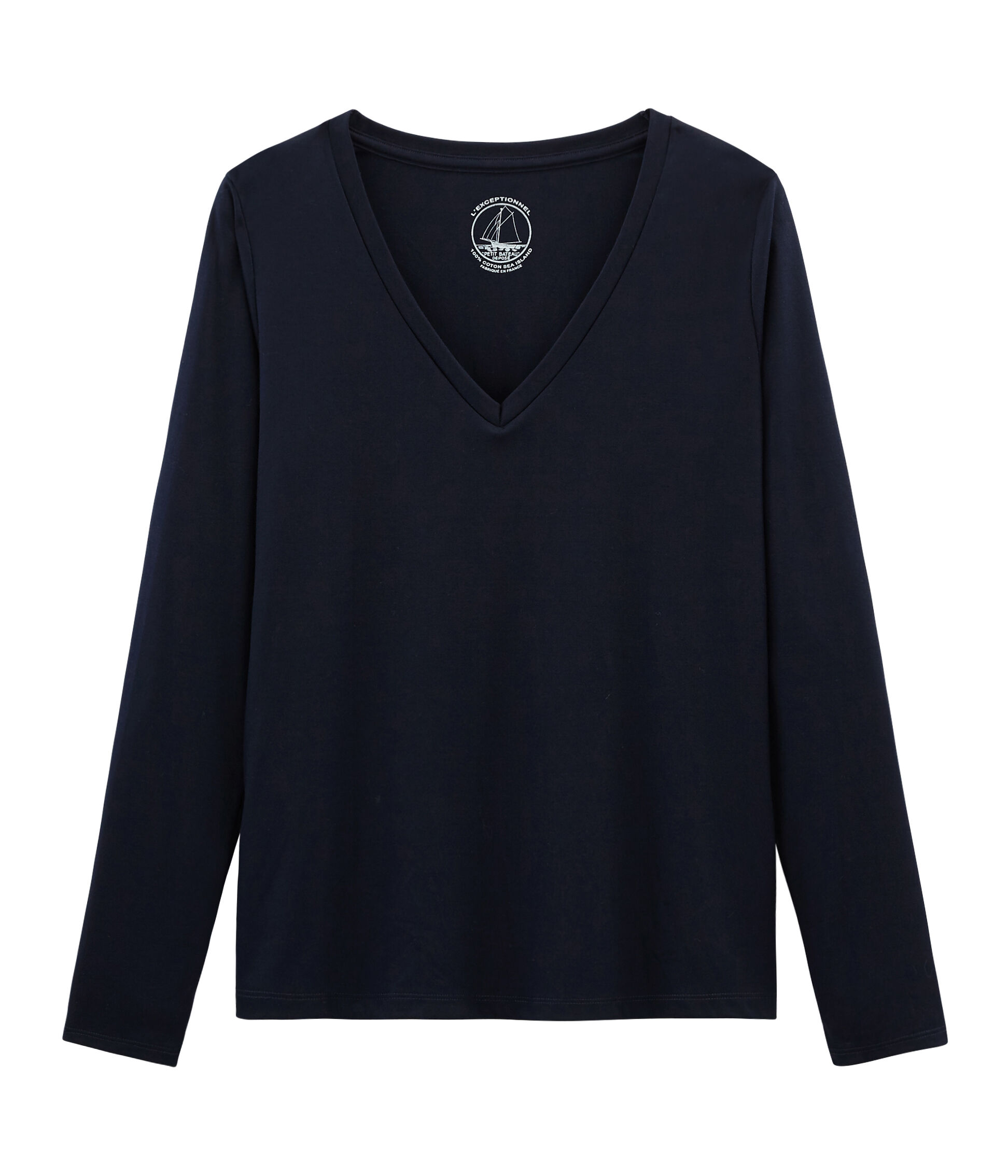 Tee shirt bleu sales marine femme manches longues