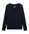 T-shirt met lange mouwen van katoen sea island vrouwen blauw MARINE