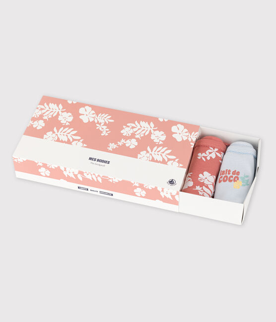 Lot de 5 bodies hawaï bretelles bébé en coton variante 1