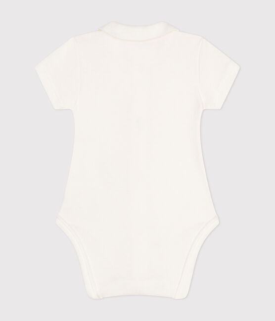 Body manches courtes à col bébé blanc MARSHMALLOW