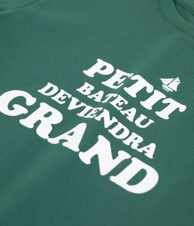 T-shirt met korte mouwen en print voor kinderen groen