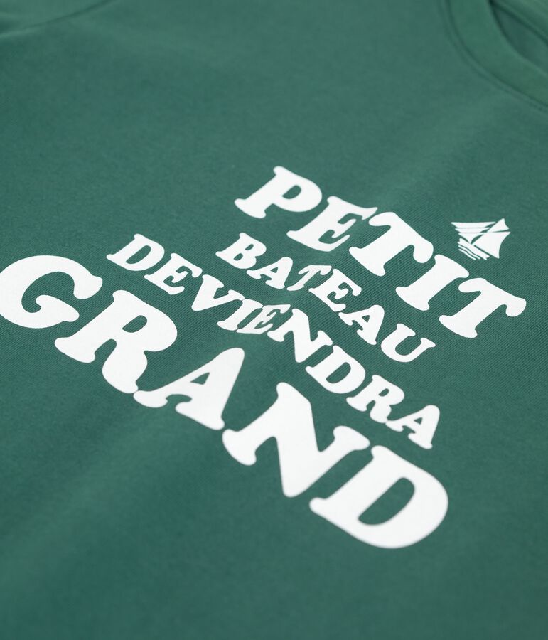 T-shirt met korte mouwen en print voor kinderen groen