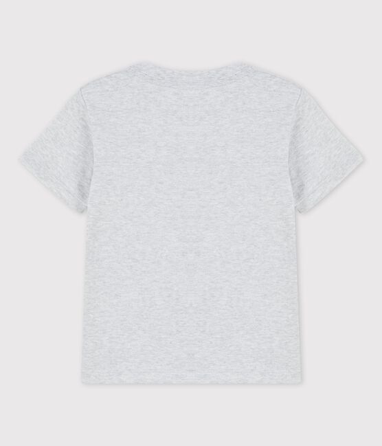 T-shirt met korte mouwen in katoen voor jongens grijs POUSSIERE CHINE