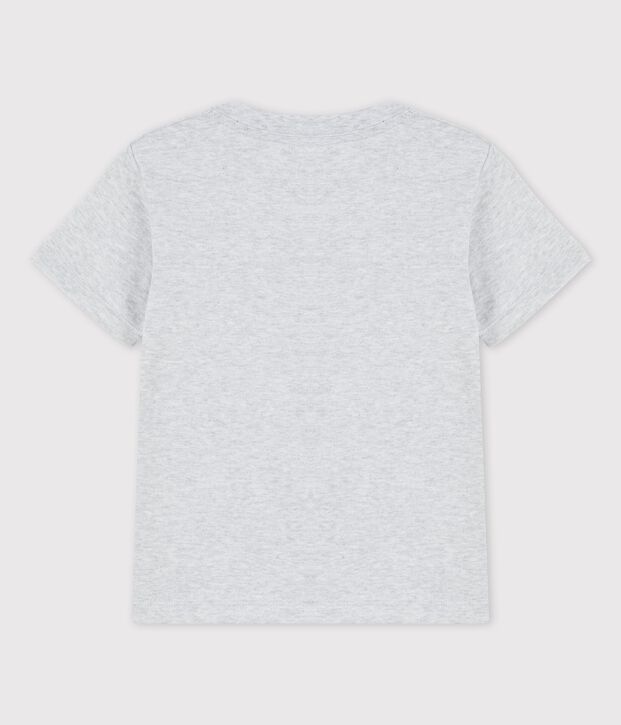 T-shirt met korte mouwen in katoen voor jongens grijs