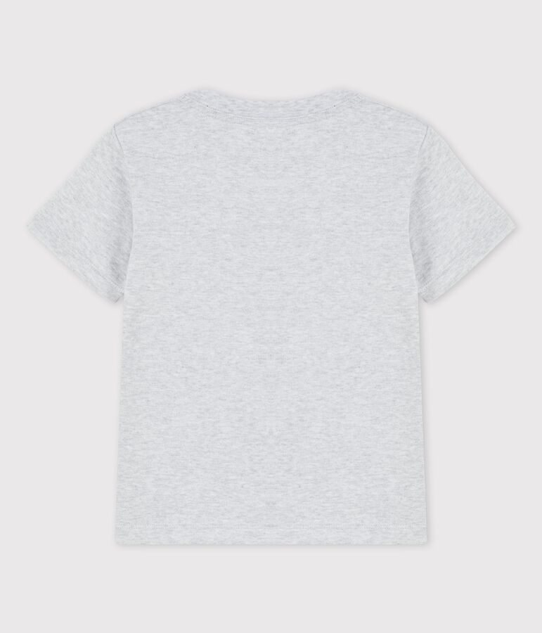 T-shirt manches courtes en coton enfant gar&ccedil;on gris