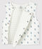 Mouwloos vest voor baby's van gewatteerd biologisch katoen wit MARSHMALLOW+GRIS/ MULTICO