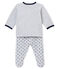 Pyjama bébé garçon gris POUSSIERE/blanc MULTICO
