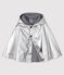 Cape bébé fille/garçon déperlante gris ARGENT