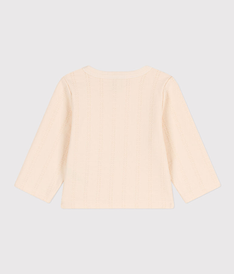 Cardigan b&eacute;b&eacute; en jersey point fantaisie &eacute;cru