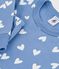 Kinderpyjama van fleece met hartjesprint blauw/wit