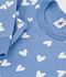Kinderpyjama van fleece met hartjesprint blauw/wit
