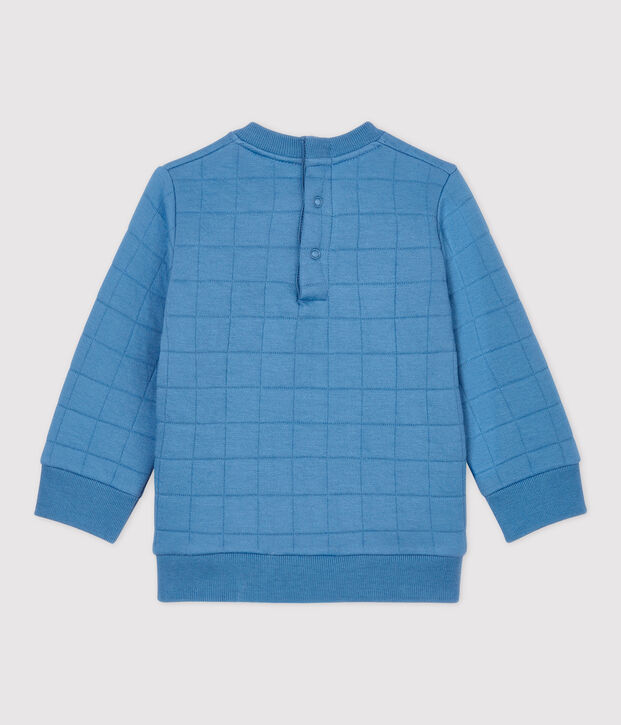 Sweatshirt matelass&eacute; bio  b&eacute;b&eacute;. bleu