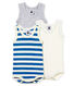 Set van 3 mouwloze body’s voor babyjongens