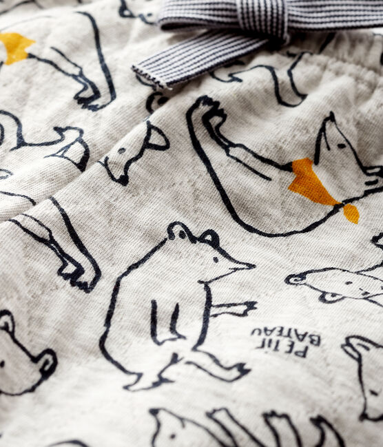 Broek van tubic babyjongen. grijs BELUGA/wit MULTICO