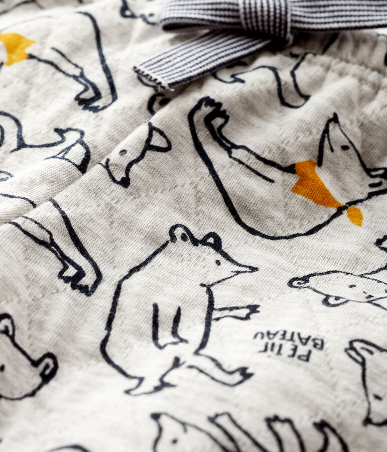 Pantalon b&eacute;b&eacute; gar&ccedil;on en tubique gris/multicouleur