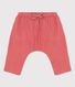 Pantalon sarouel uni en gaze de coton bio bébé