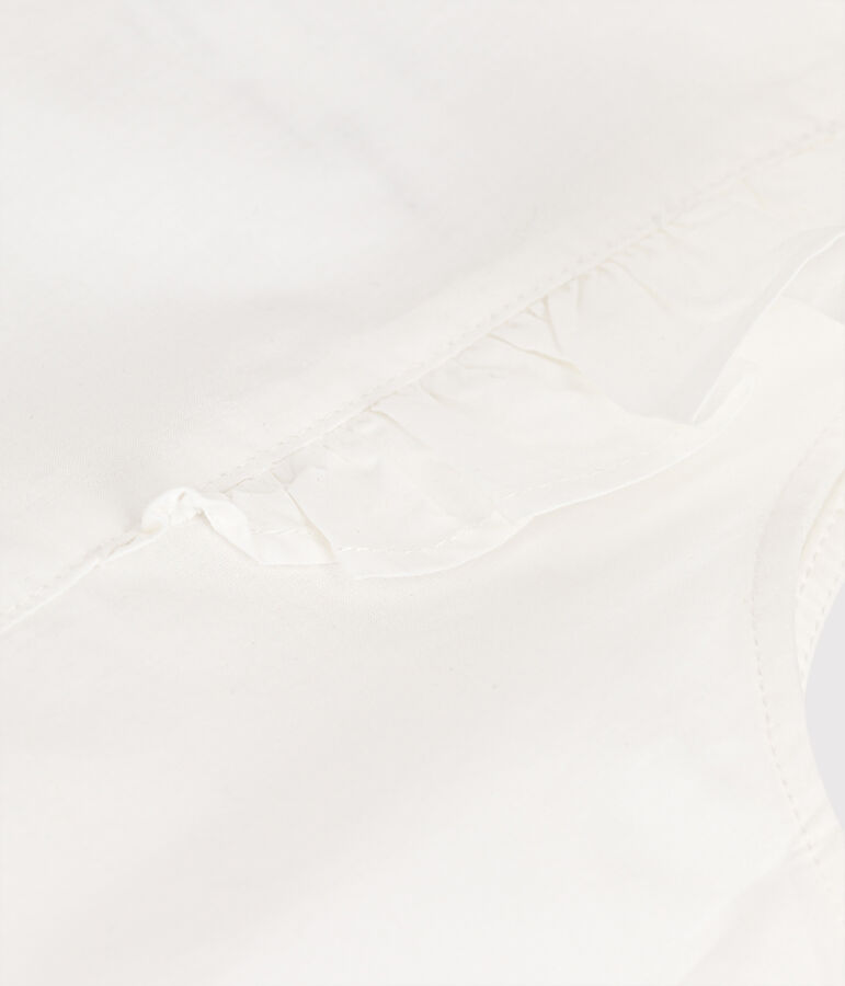 Robe c&eacute;r&eacute;monie en popeline enfant fille blanc