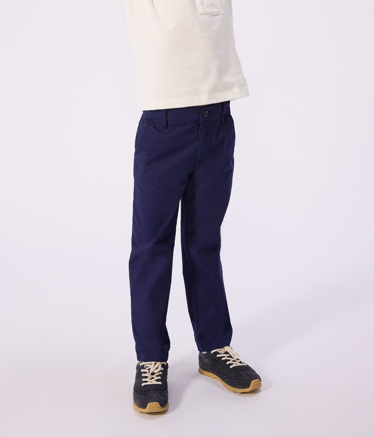 Pantalon enfant en coton bleu