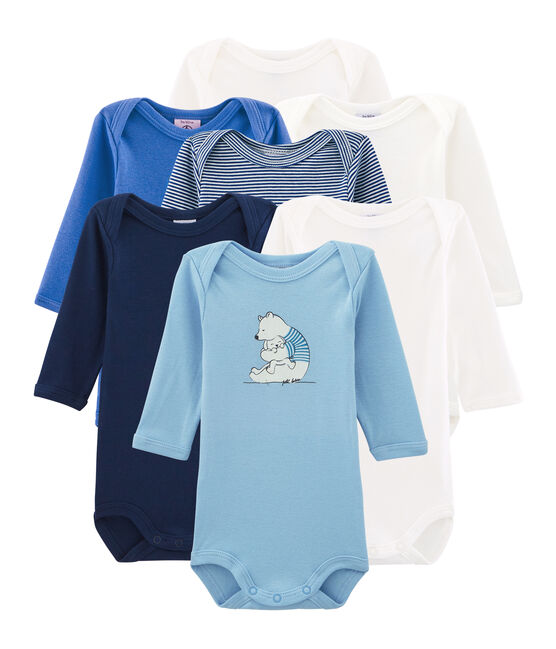 Pochette surprise de 7 bodies manches longues bébé garçon variante 1