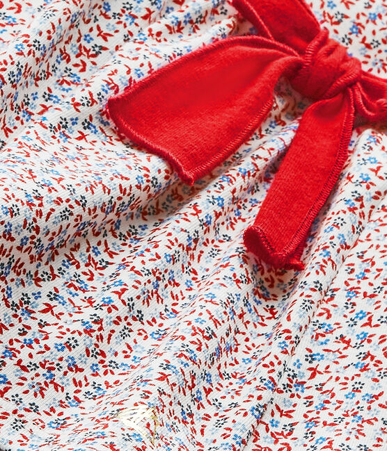 Robe bébé fille imprimée blanc MARSHMALLOW/rouge TERKUIT/ MULTICO
