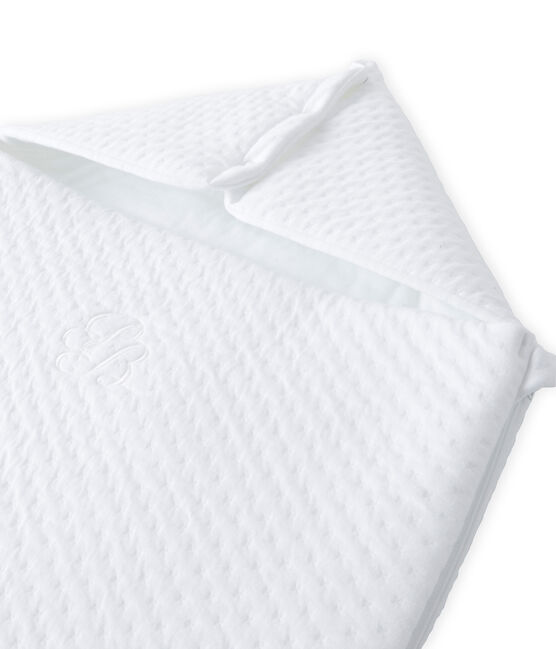 Nid d'ange bébé en tubique matelassé blanc ECUME
