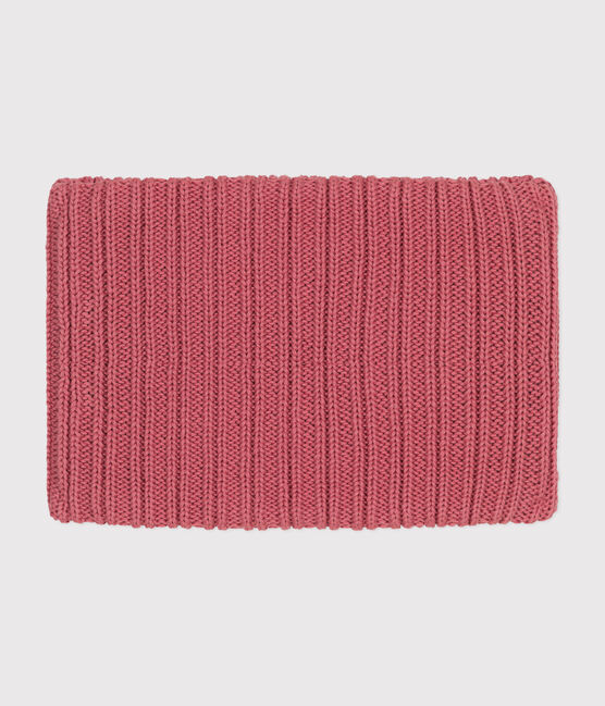 Snood en tricot doublé en polaire enfant rose ROSEWOOD