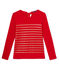 Dames-T-shirt met strepen/pailletten rood FROUFROU