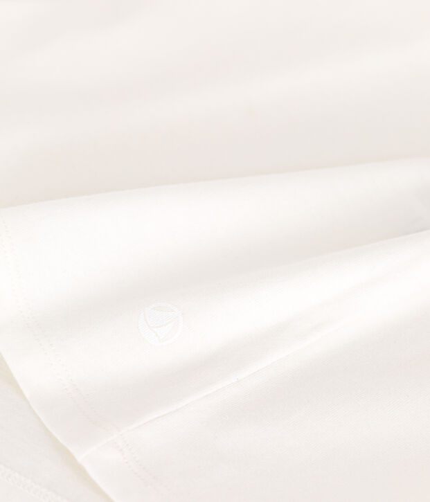 Le Droit, effen katoenen T-shirt voor dames wit