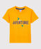 Tee-shirt manches courtes en jersey enfant garçon jaune TEHONI