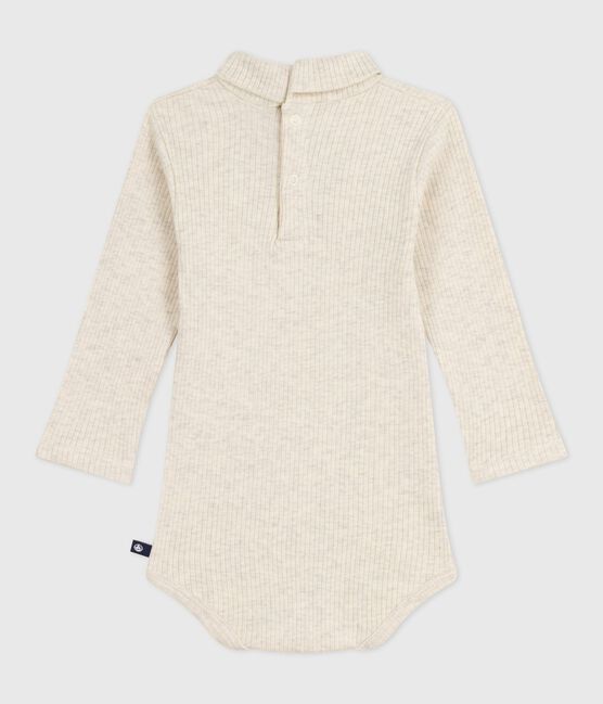 Body bébé col roulé en coton uni beige MONTELIMAR CHINE