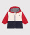 Windjack met colorblock en voering met tinneroy-streepje voor baby's rood/multicouleur