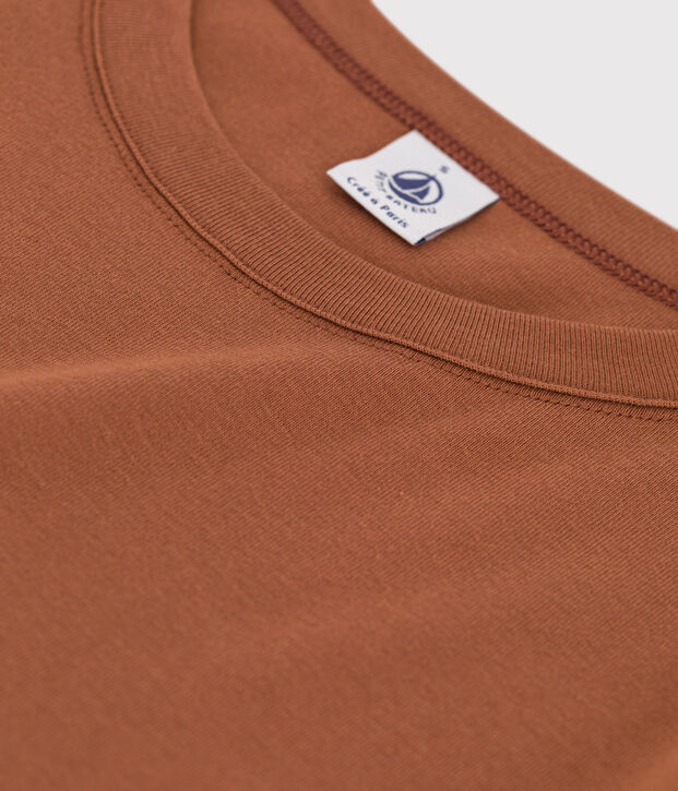 L'ICONIQUE, dames-T-shirt met ronde hals in katoen bruin