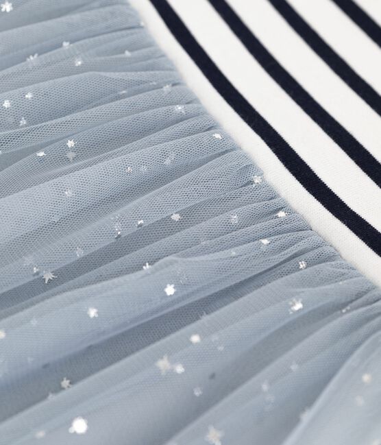 Katoenen jurk met korte mouwen en streepjes CO2/ MULTICO