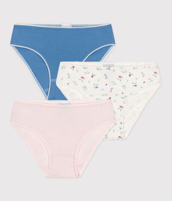 Lot de 3 culottes enfant en coton et élasthanne imprimé fruits variante 1