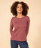 LE DROIT, katoenen T-shirt voor dames met ronde hals bruin JUKE BOX