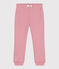 Effen katoenen joggingbroek voor kinderen roze CHARME