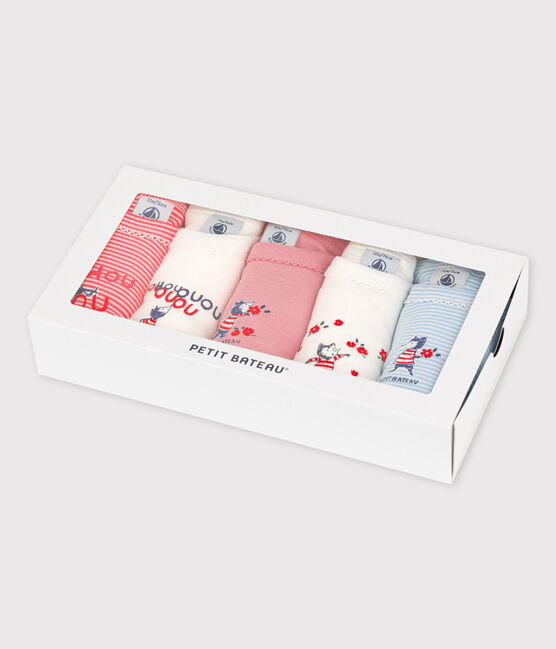 Lot de 5 bodies manches longues bébé fille en coton variante 1