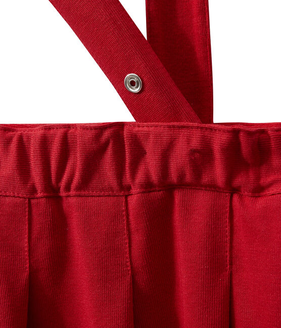 Meisjesrok met afneembare bretellen rood TERKUIT