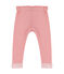 Broek van fluweel-mesh babymeisje roze CHARME CN