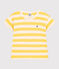 Tee-shirt rayé en jersey flammé enfant garçon jaune NECTAR/ AVALANCHE