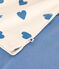Katoenen damespyjama van twee stoffen blauw/ecru