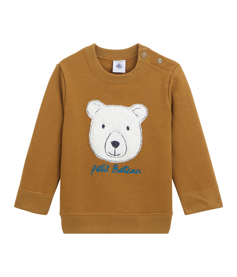 Sweatshirt van molton babyjongen CUIVRE CN