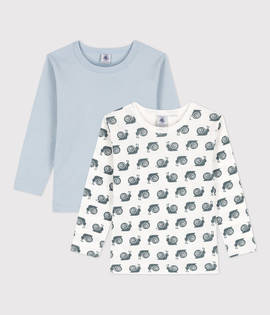 Set van 2 T-shirts voor jongens met lange mouwen in katoen variante 1